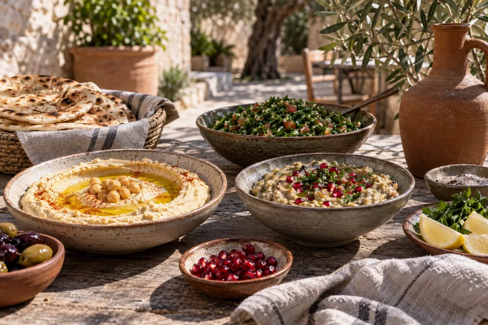 A table of mezze
